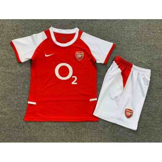 Youth Retro Soccer Jerseys Arsena Red 02 04